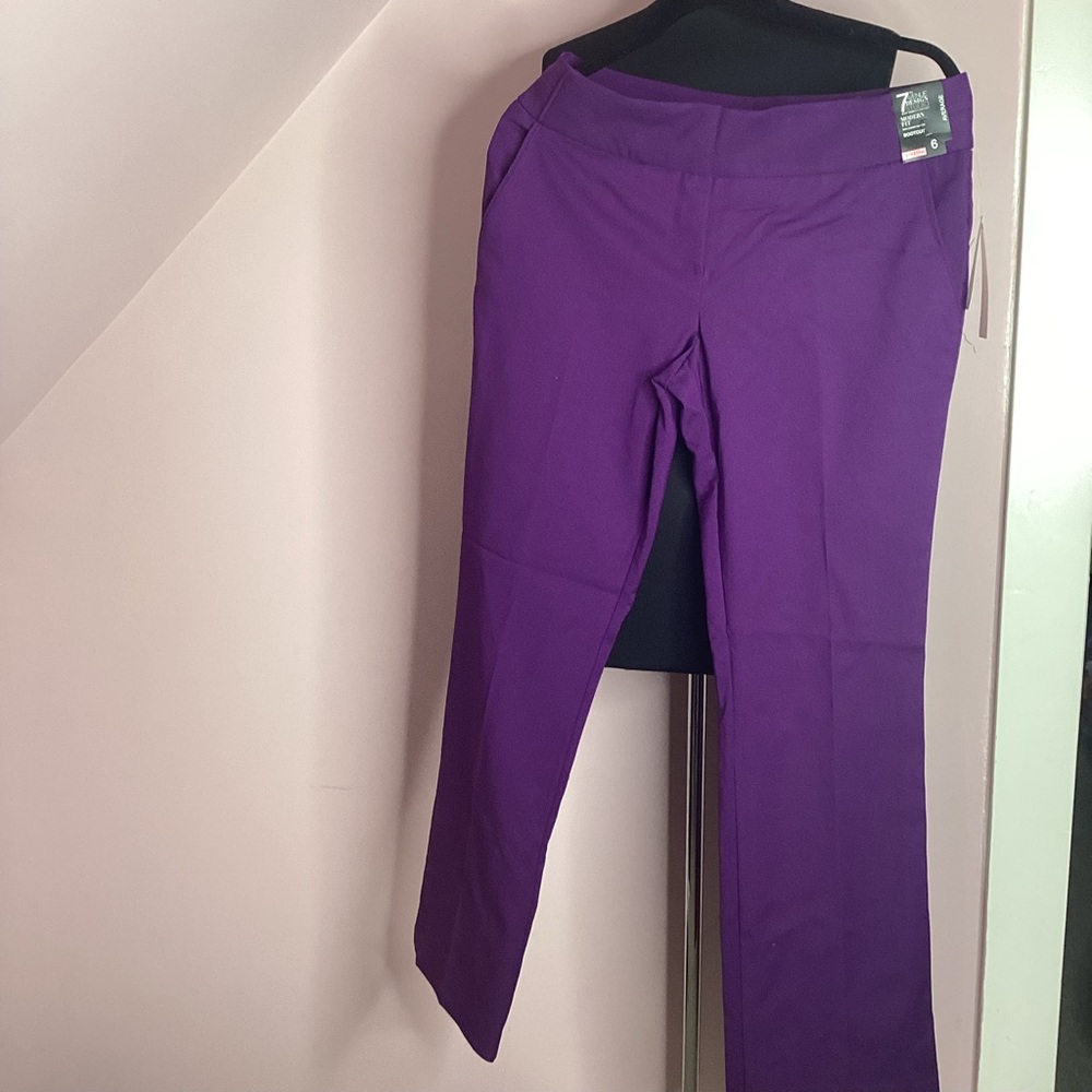 New York & Company Purple Pantsuit Vibrant Straight Leg